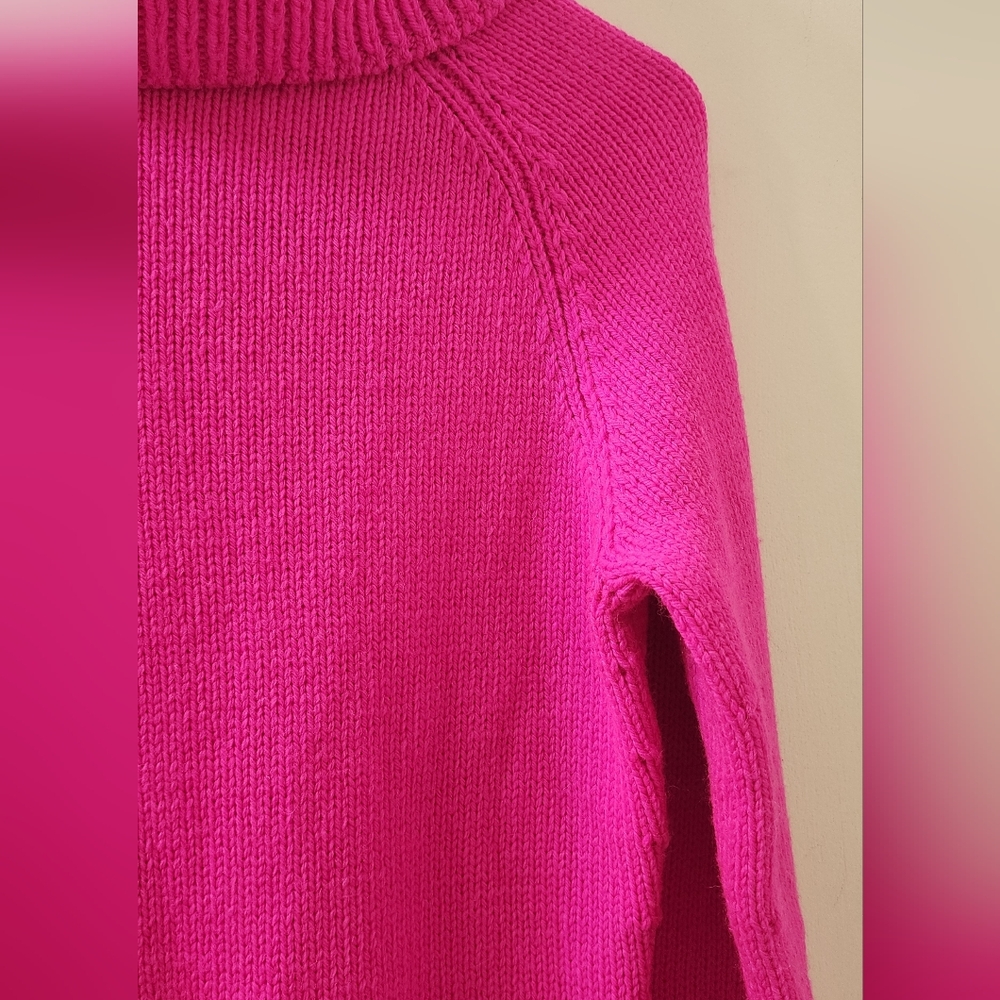 Victoria Beckham Pink Turtleneck Sweater, Size Extra Small, Wool. - Picture 4 of 13